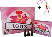 2 Pakjes - Wierook - Wierookkegeltjes - Kegeltjes - Kegels - Incense Cones - Lotus - 20 Kegeltjes + Gelukspoppetje
