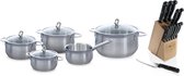 BK Excellent pannen & messenset - 18-delig - RVS - Inductie - Voordeelset