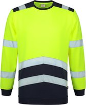 Tricorp Sweater High Visibility Bicolor 303004 Fluor Geel-Ink - Maat XL