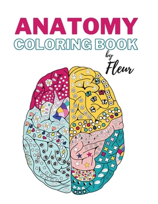 Anatomy coloring book by Fleur 9788367106191 Dagna Banas Boeken