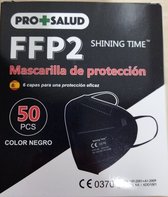 PROsalud - zwart FFP2 mondmasker - per stuk verpakt - per 10 stuks