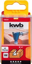 KWB - Profielfrees schacht 8mm - HM - Zwaluwstaartfrees 14mm