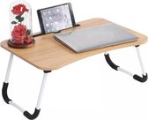 Odisus Laptoptafel Bedtafel - Bamboo - Laptop & Tablet Houder - Drank houder - U Poten - 60x37CM