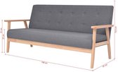 Furnibella –Bankstel Stof Donkergrijs 2-delig Driezitsbank Fauteuil Bankenset Bank