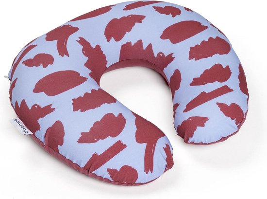 Voedingskussen - Doomoo Softy - Klein Voedingskussen - Biologisch Katoen - 150cm - Brushes Ruby