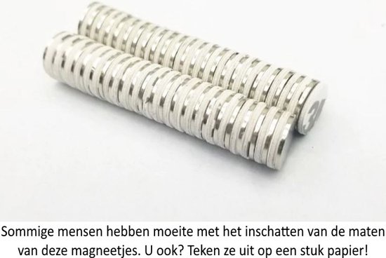 Ronde platte neodymium magneten 10 stuks - Met plakfoam - 15 x 3 mm - neodymium... | bol.com