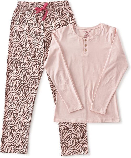 Bedelen mild behalve voor Little Label Pyjama Dames - Maat XL / 42 - Roze, Bruin - Zachte BIO Katoen  | bol.com