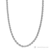 Juwelier Zwartevalk - Zilveren koord ketting - rope chain 25.231/4.3mm - 50cm