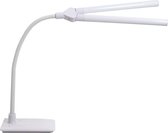 Daylight Duo Bureaulamp LED Dimbaar - Tafellamp Slaapkamer - Leeslamp - Flexibele arm - Twee lampen - Incl. voet - Wit