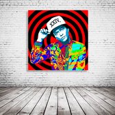 Bruno Mars Pop Art Poster in lijst - 90 x 90 cm en 2 cm dik - Fotopapier Mat 180 gr Framed - Popart Wanddecoratie inclusief lijst