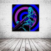 James Hetfield Pop Art Poster in lijst - 90 x 90 cm en 2 cm dik - Fotopapier Mat 180 gr Framed - Popart Wanddecoratie inclusief lijst