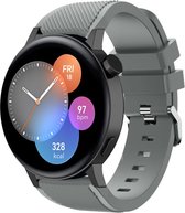 Siliconen Smartwatch bandje - Geschikt voor  Huawei Watch GT 3 42mm siliconen bandje - grijs - 42mm - Strap-it Horlogeband / Polsband / Armband