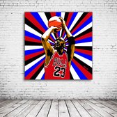 Michael Jordan Pop Art Poster in lijst - 90 x 90 cm en 2 cm dik - Fotopapier Mat 180 gr Framed - Popart Wanddecoratie inclusief lijst