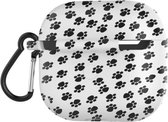 Case Cover geschikt voor geschikt voor Apple Airpods 3 - Siliconen patroon Zwart Wit | Watchbands-shop.nl