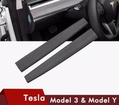 Tesla Model 3 Y Dashboard Paneel Mat Carbon Trim Cover Auto Interieur Accessoires Nederland en BE