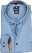 Redmond regular fit overhemd - Oxford - lichtblauw (contrast) - Strijkvriendelijk - Boordmaat: 37/38