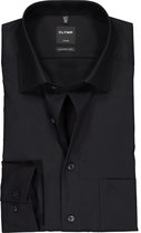 OLYMP Luxor modern fit overhemd - mouwlengte 7 - zwart - Strijkvrij - Boordmaat: 43