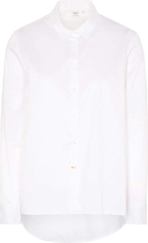 ETERNA 1863 dames blouse A-lijn - twill satijnbinding - wit - Maat: 44 |  bol.com