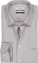 MARVELIS comfort fit overhemd - grijs - Strijkvrij - Boordmaat: 46