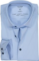 OLYMP Luxor 24/Seven modern fit overhemd - lichtblauw tricot - Strijkvriendelijk - Boordmaat: 38