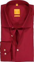 Redmond modern fit overhemd - rood - Strijkvriendelijk - Boordmaat: 45/46