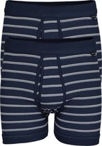 SCHIESSER Original Classics shorts (2-pack) - Feinripp met gulp - blauw gestreept - Maat: 3XL