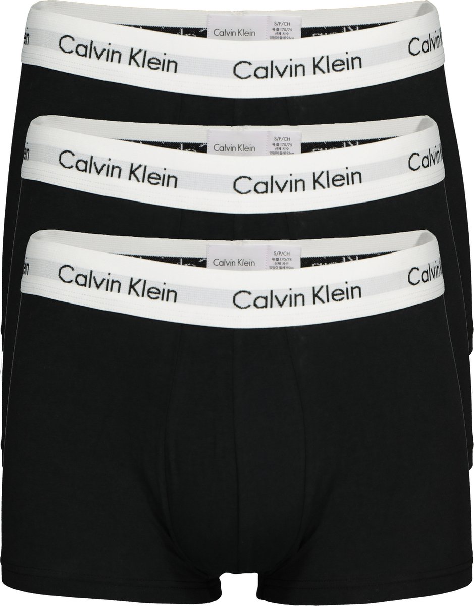 Calvin Klein 3-Pack Heren Low Rise Trunks - Zwart - Maat XL | bol