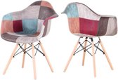 Netker Kuipstoelen Lapwerk – Nordic Stoel – Eetkamer Stoel Middeleeuws - Bruin