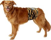 Couche pour chien - Lavable - Imprimé tigre - Taille XS - Réglable 23-33 cm - La solution pour les pertes d'urine et l'incontinence indésirables