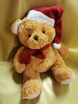 pluche kerstbeer  40cm teddybeer met kerstmuts