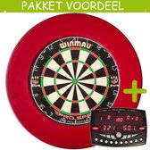Elite + Winmau Pro SFB + Rubberen Surround (Rood)