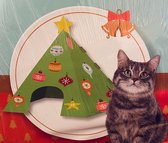 Kattentent van karton | eenvoudige montage | Kattenmeubel | Kerst cadeau