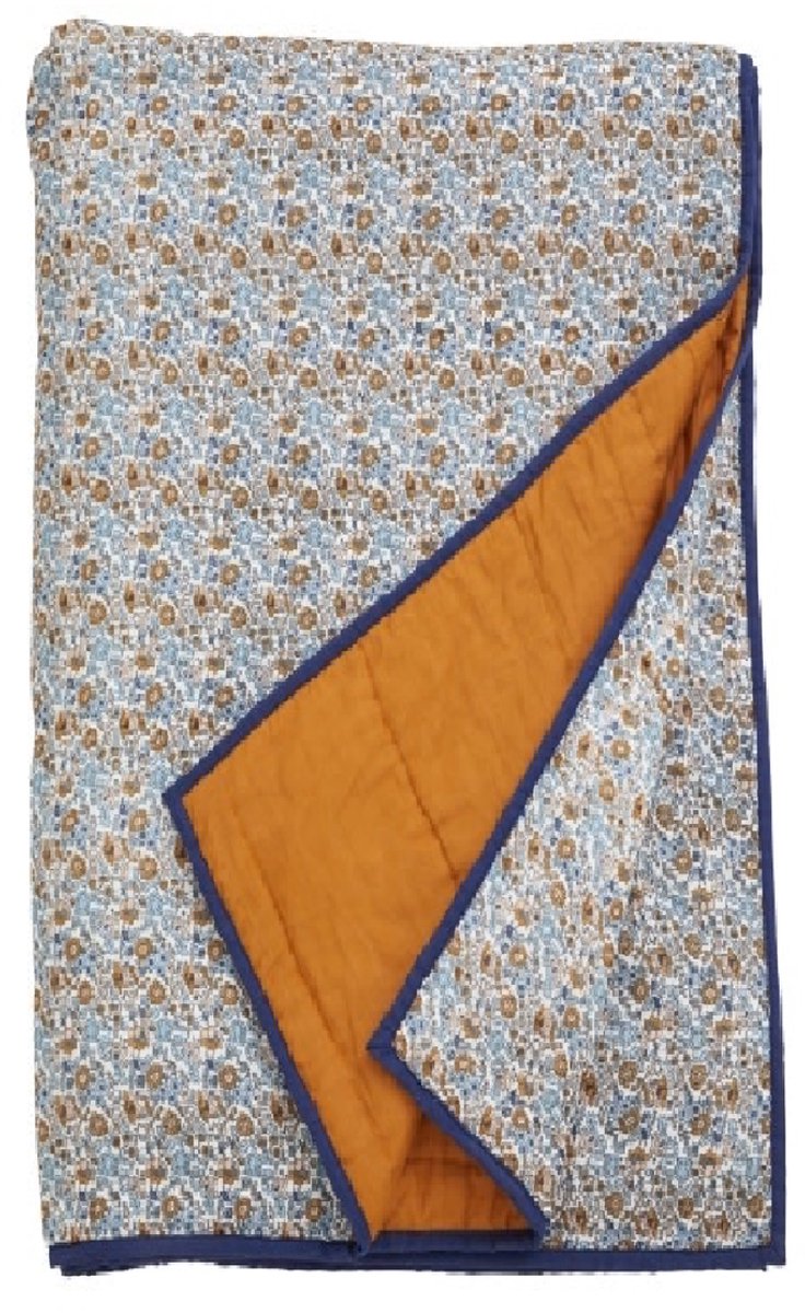 Plaid Ry blauw/bruin 140 x 210