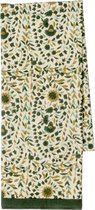 Bungalow tafelkleed katoen geblokprint Kollam Clover 150 x 250 (groentinten)