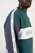 Autrement  logo tape Sweater blauw groen maat S - sweater - trui - autrement - kleding - cadeau