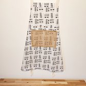 MASHONA handgemaakte Afrikaanse print schort met jute zak detail gemaakt van 100% Bogolan Mudcloth Geïnspireerde Stof