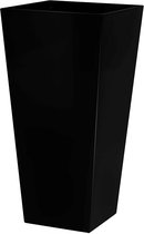 Plantenwinkel Runner bloempot vierkant zwart 35 cm