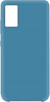 LuxeBass Hoesje geschikt voor Samsung Galaxy S20 Ultra siliconen hoesje - Blauw