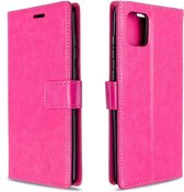 Hoesje geschikt voor Samsung Galaxy M12 hoesje bookcase Roze van LuxeBass - telefoonhoes - gsm hoes - telefoonhoesjes