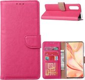 LuxeBass Hoesje geschikt voor Oppo Find X2 Neo - Bookcase Roze - portemonnee hoesje - telefoonhoes - gsm hoes - telefoonhoesjes