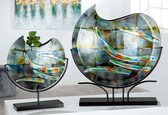Glazen vaas dominatee klein - 32x37x10 cm - glas - decoratie vaas
