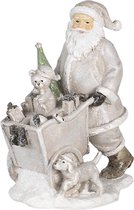 Kerstdecoratie Beeld Kerstman 12*8*15 cm Zilverkleurig Kunststof Decoratief Figuur Decoratieve Accessoires Kerstdecoratie voor Binnen