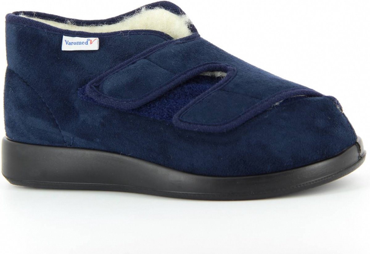 Varomed - Genua winter - Mt 39 - marineblauw - Verbandschoenen warme gevoerd - wol gevoerd - CE keurmerk - verbandpantoffels - verbandsloffen -
