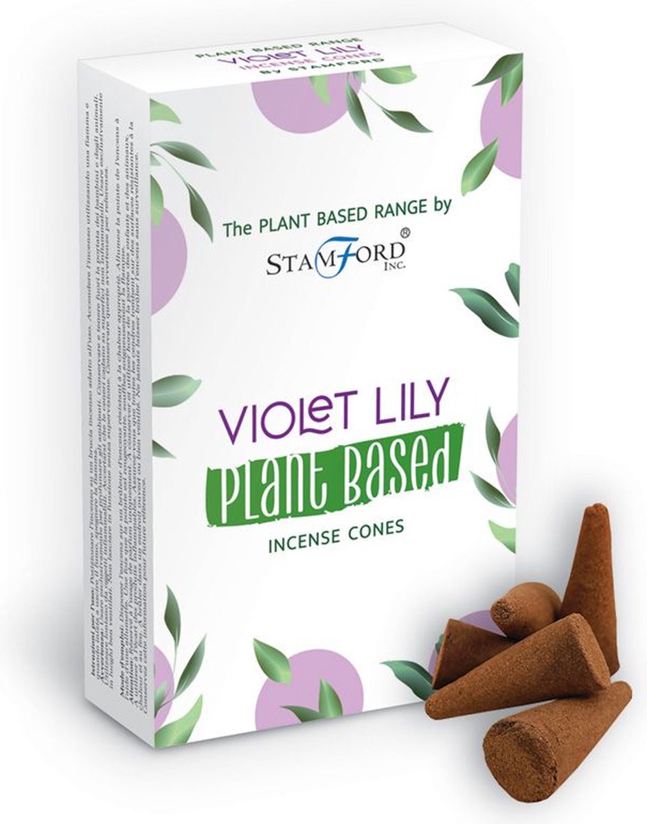 Plantaardige Wierook kegels - Violet Lilly - Ongeveer 60 Stuks