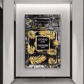 Wallyard - Glasschilderij Coco Perfume - Wall art - Schilderij - 60x90 cm - Premium glass - Incl. muur bevestiging
