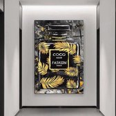 Wallyard - Glasschilderij Coco Perfume - Wall art - Schilderij - 80x120 cm - Premium glass - Incl. muur bevestiging