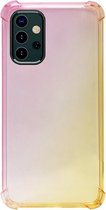 ADEL Siliconen Back Cover Softcase Hoesje voor Samsung Galaxy A32 (5G) - Kleurovergang Roze Geel