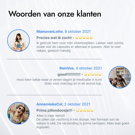 GEASY Pillendoos 7 dagen 2 Vakken - Pillendoosjes met handig kliksysteem - Grote vakken met sterke vergrendeling - Nederlandstalig - Medicijndoosje 7 dagen – Pillendoosjes 7 dagen 2 vakken – Pillendoosje