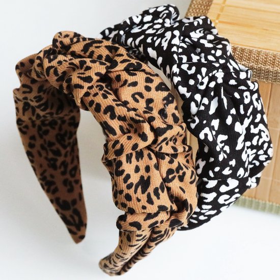1 pack - Bandeau 2 pièces pour femme - imprimé léopard - Bandeau pour  cheveux adultes... | bol