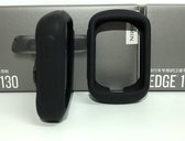 Siliconenhoes + Screenprotector voor Garmin Edge 130 Fietscomputer - Zwart - Bescherming - Case - Cover